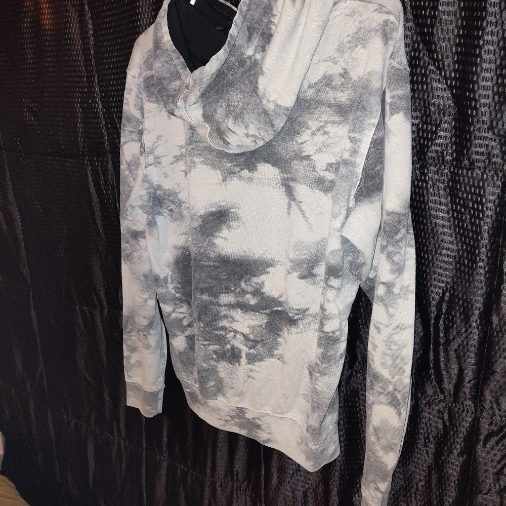 Gray Tie-Dye Women's Hoodie AC/DC